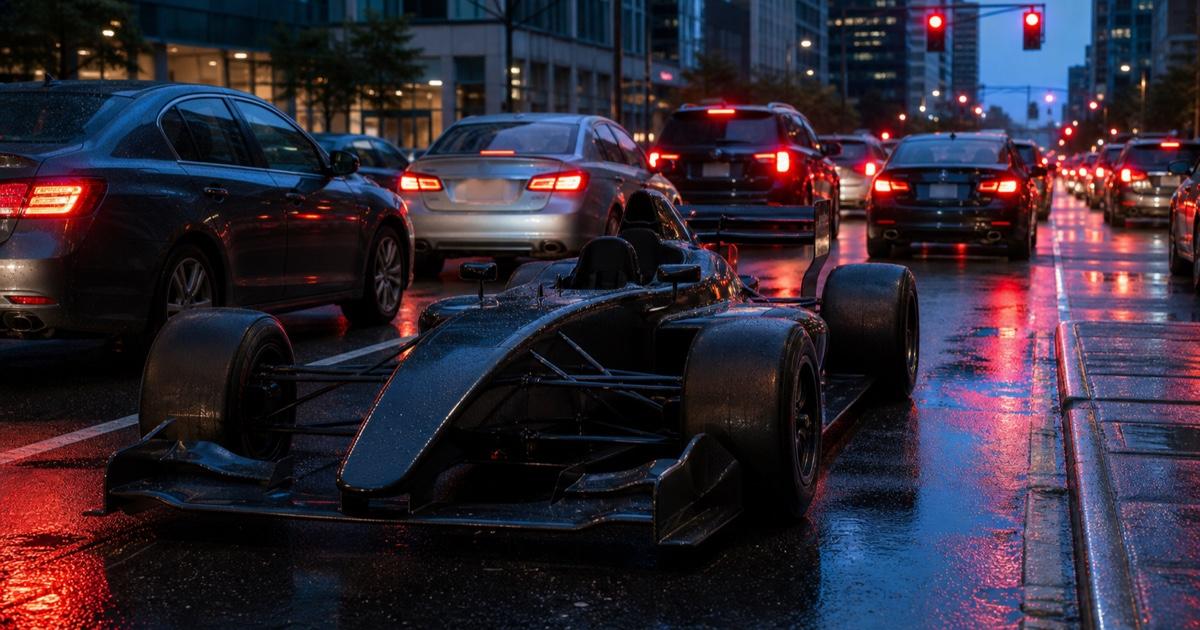 Formula 1 Arabasını Şehir Trafiğine Sokmak